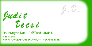 judit decsi business card